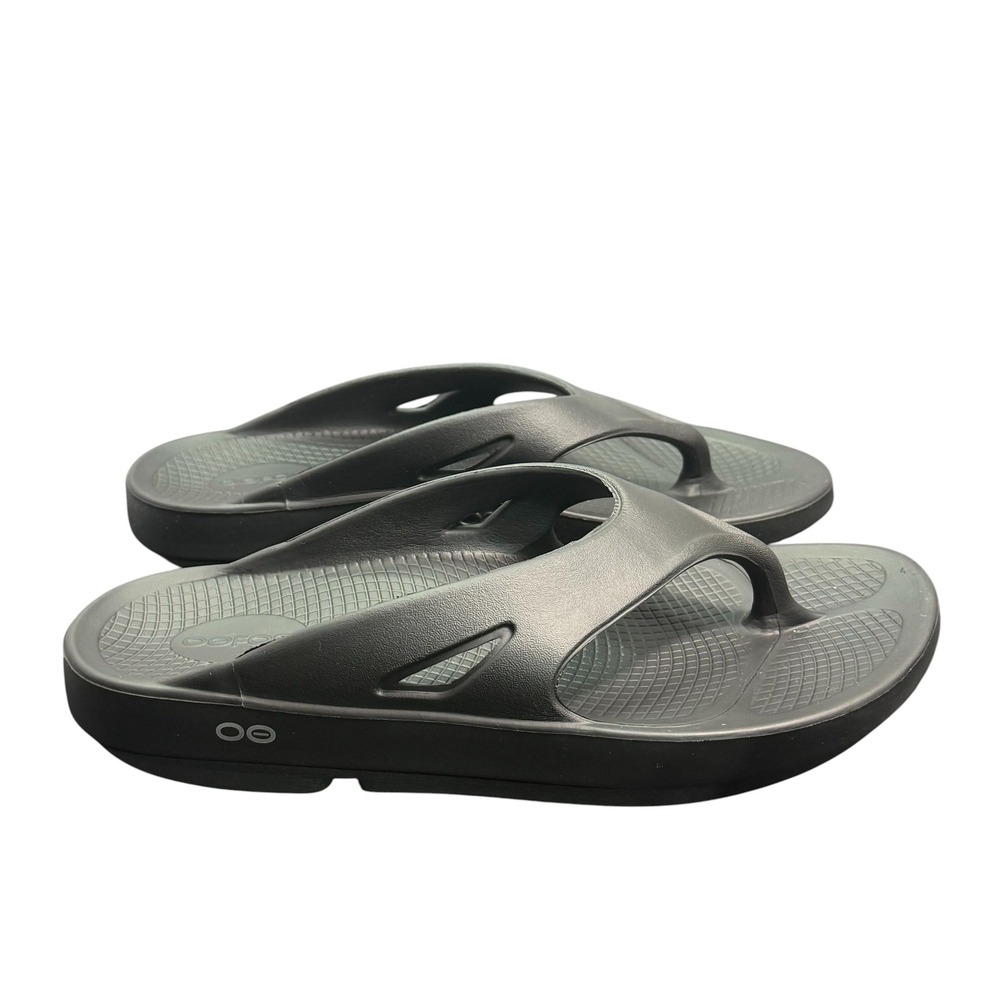 OOFOS Black Recovery Slides Sandals Men's US‎ 10 Women's 12 EU 43 Comfort Ortho